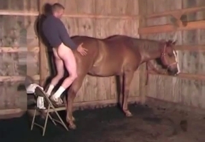 Stunning horse gets his asshole penetrated and fucked