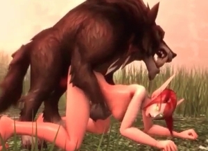 Impressive 3D beast brutally rapes her cunt